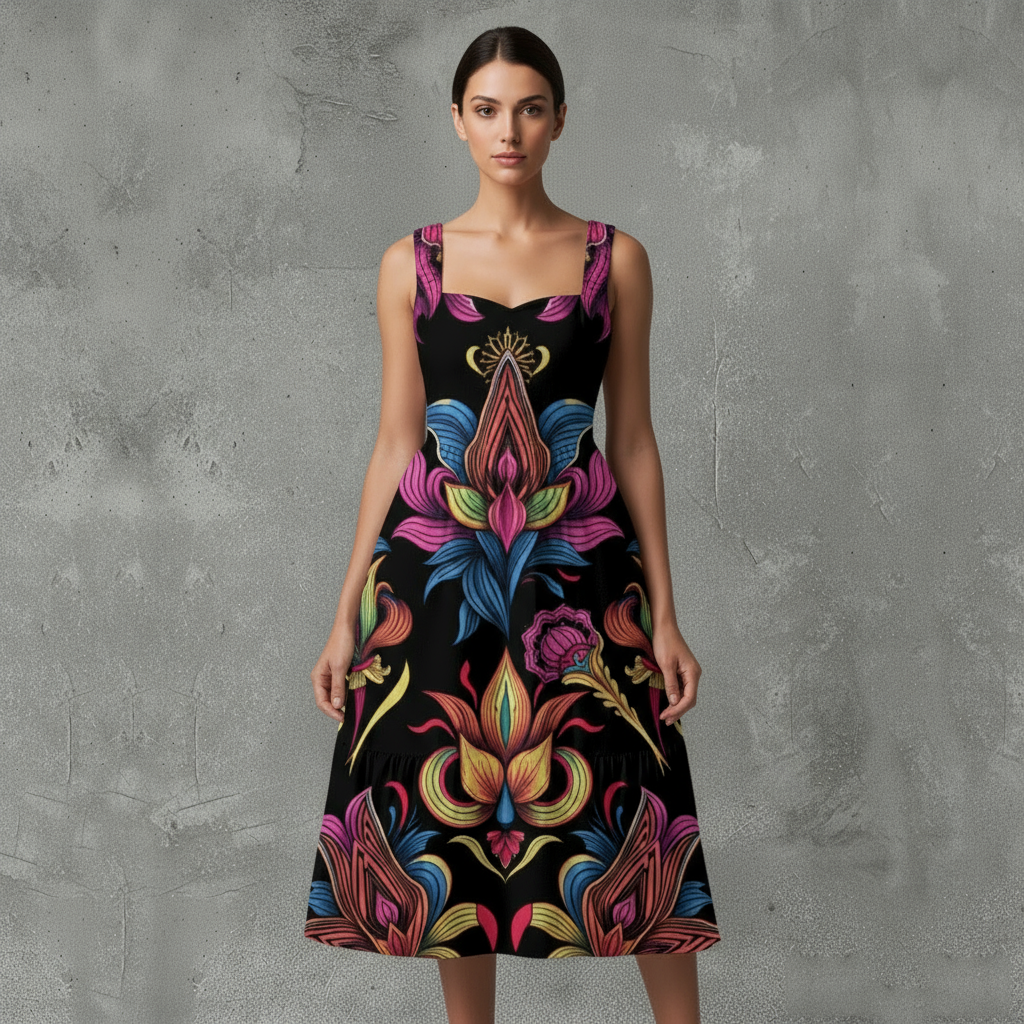 MUNSIEUR Women‘s Ruffle Hem Dress