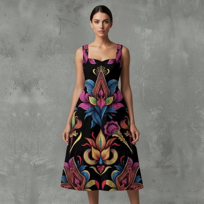 MUNSIEUR Women‘s Ruffle Hem Dress