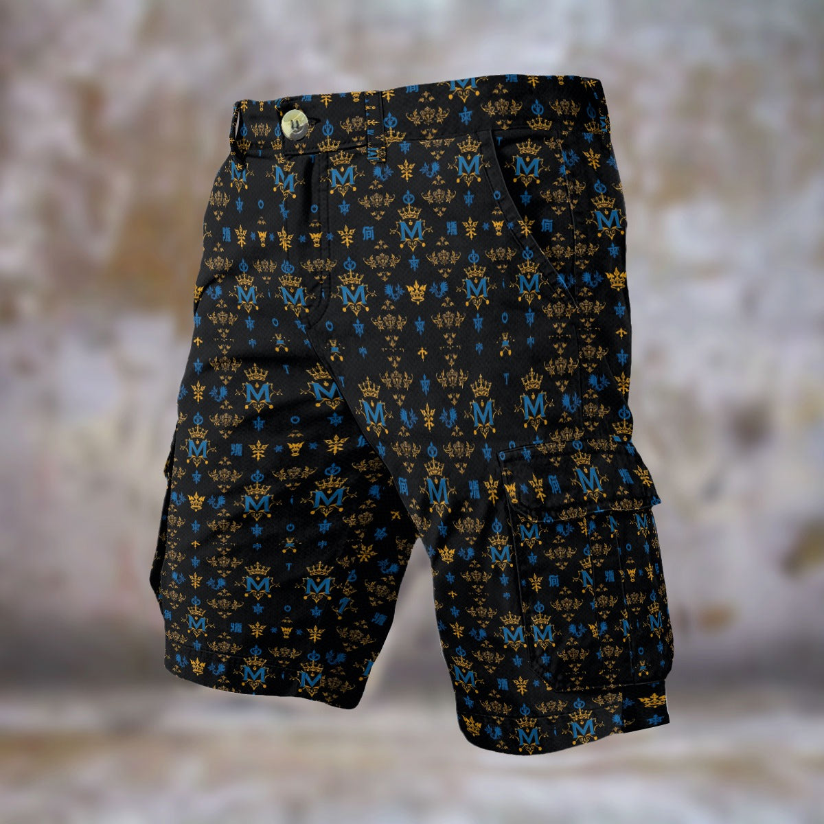 Munsieur Men's Cargo Shorts - Durable Denim-Like Fabric, Multiple Pockets, Relaxed Fit