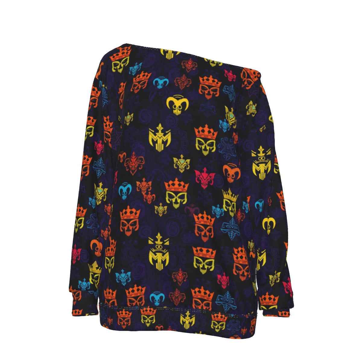 MUNSIEUR All-Over Print Women's Off-Shoulder Sweatshirt