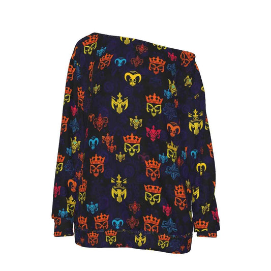 MUNSIEUR All-Over Print Women's Off-Shoulder Sweatshirt