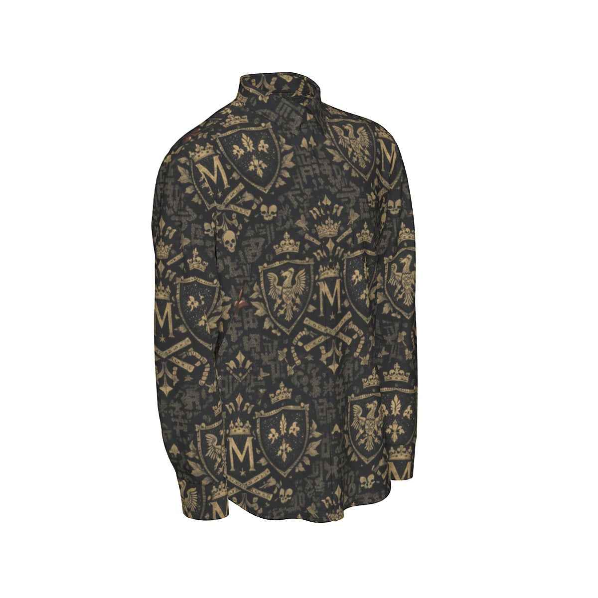 All-Over Print Men's Long Sleeve Shirt | 115GSM Cotton poplin