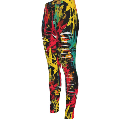 MUNSIEUR All-Over Print Women's Ripped Leggings