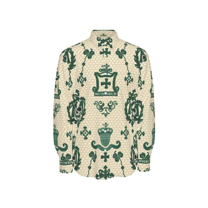 All-Over Print Men's Long Sleeve Shirt | 115GSM Cotton poplin