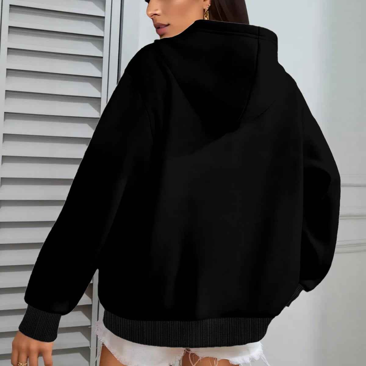 MUNSIEUR Women's Halloween Collection Oversize Sweater With Fleece no front pocket