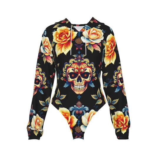 MUNSIEUR All-Over Print Women's Raglan Sleeve with Lining Bodysuit