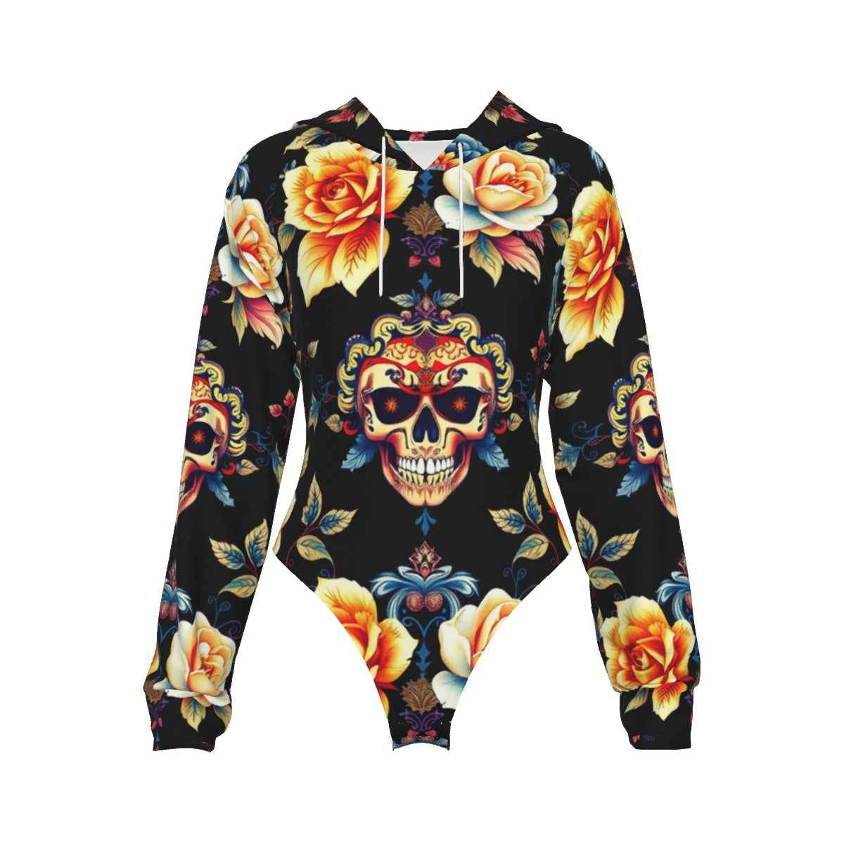 MUNSIEUR All-Over Print Women's Raglan Sleeve with Lining Bodysuit