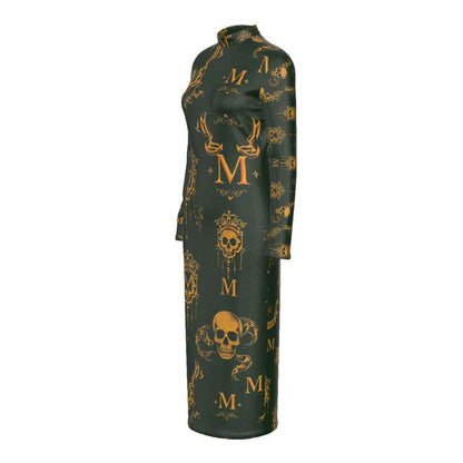MUNSIEUR All-Over Print Women's Hip Dress New Arrivals