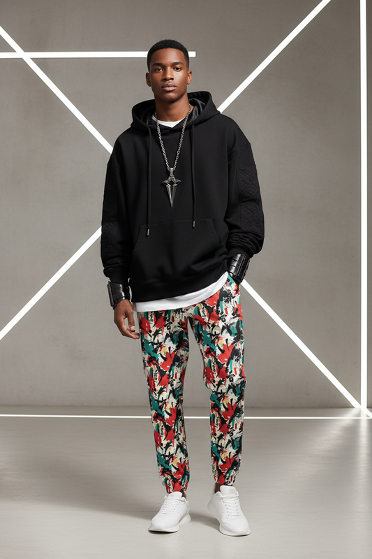 Men's 310GSM Warm All-Over Print Joggers – Heavy Cotton | MUNSIEUR