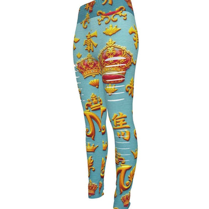All-Over Print Women's Ripped Leggings