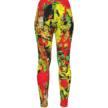 MUNSIEUR All-Over Print Women's Ripped Leggings