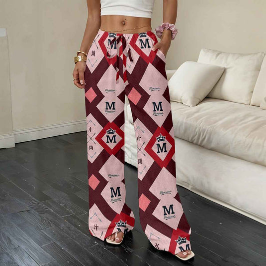All-Over Print Women’s Straight-Leg Casual Pants