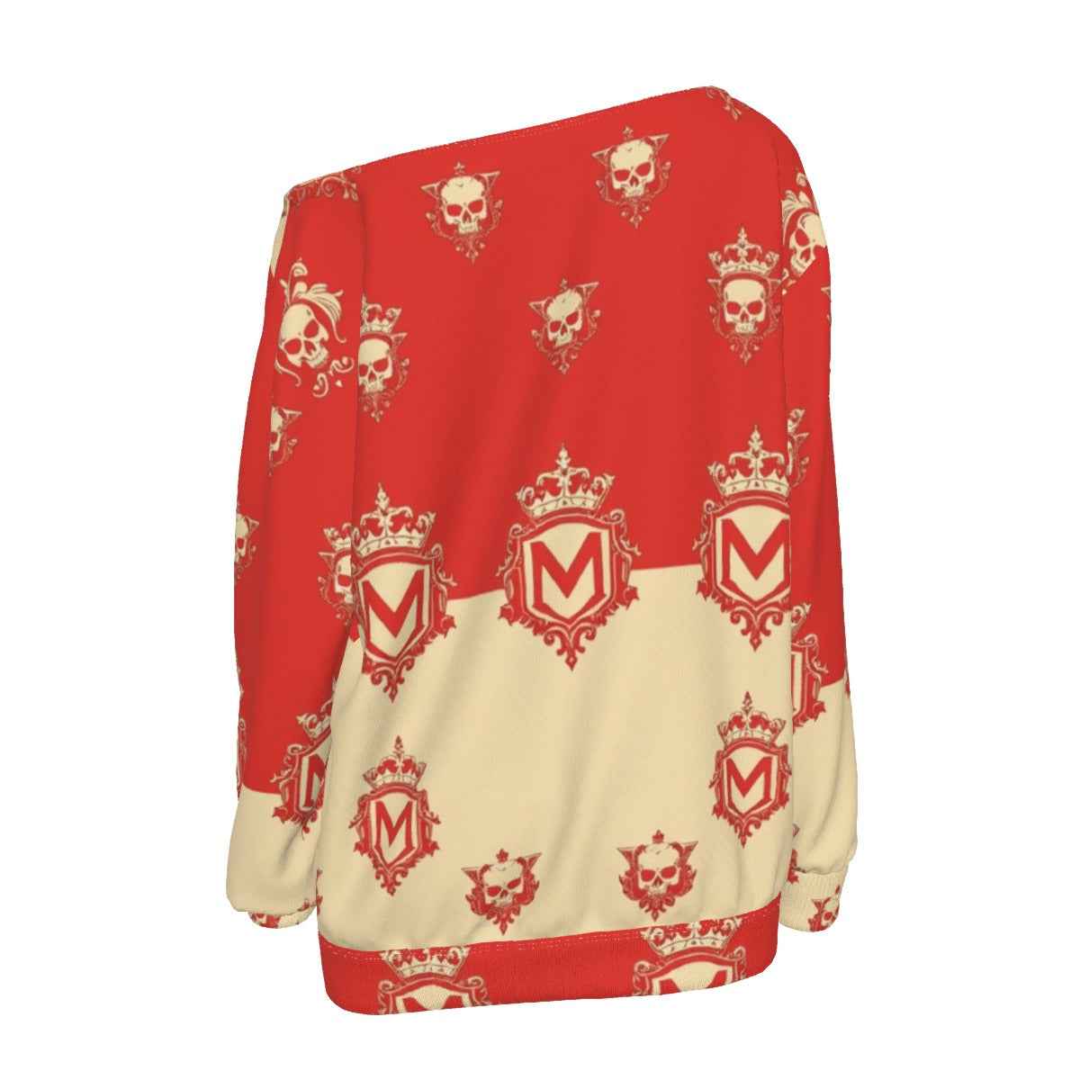 All-Over Print Women's Off-Shoulder Sweatshirt
