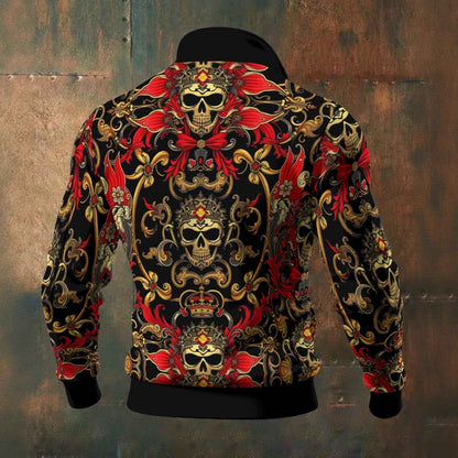 MUNSIEUR All-Over Print Men's Thick Knit Fleece Coat