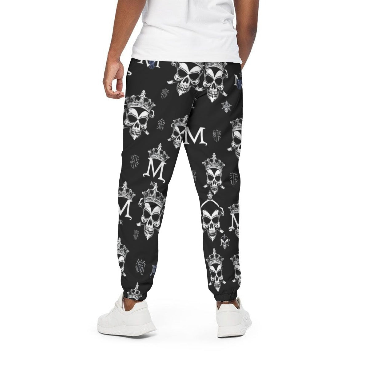 Black 310GSM All-Over Print Joggers for Men | MUNSIEUR