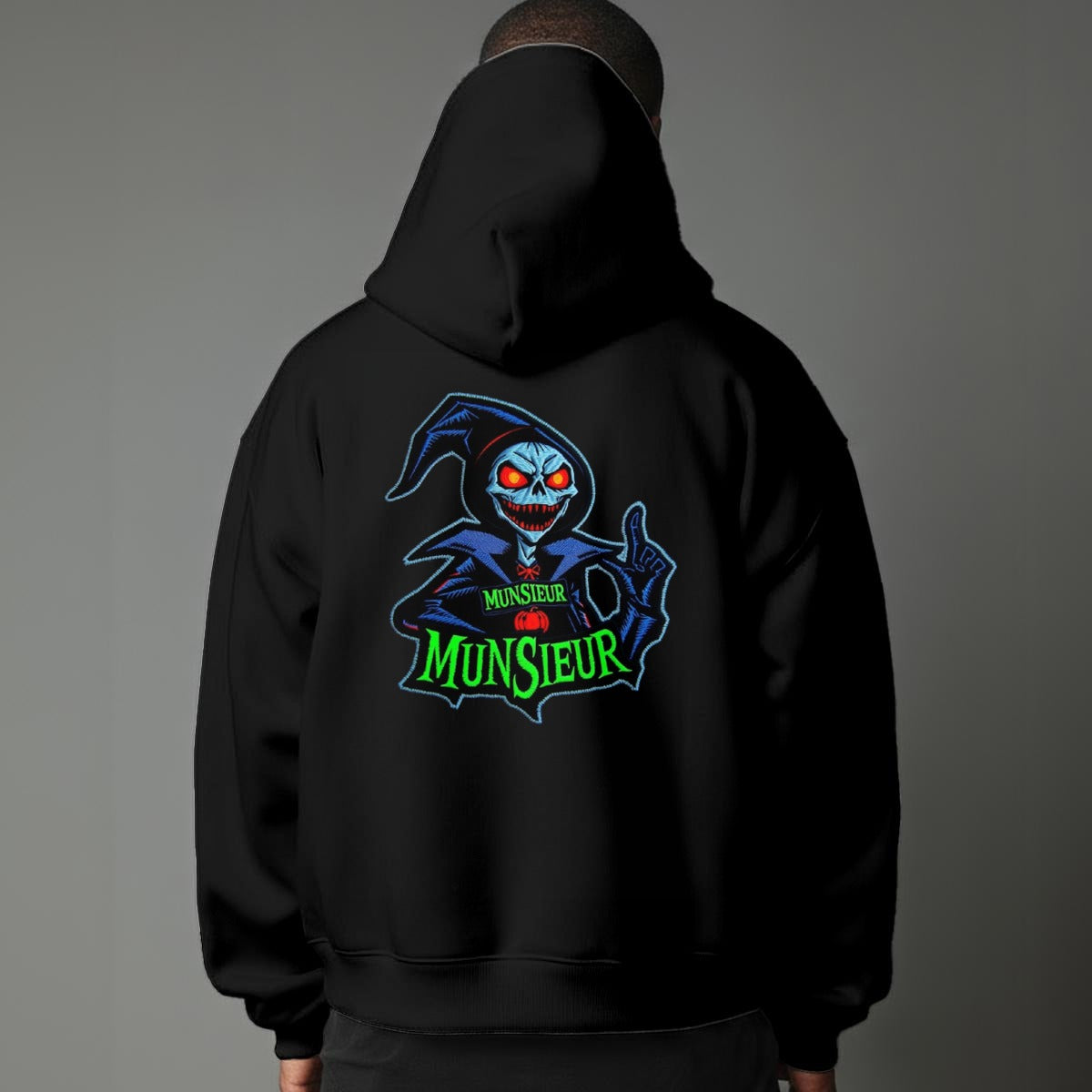 Unisex Halloween Pullover Hoodie Sweater with Micro-Fleece Lining by MUNSIEUR