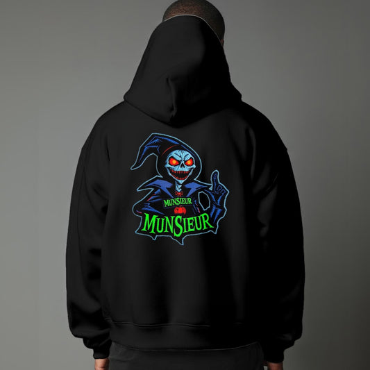 Unisex Halloween Pullover Hoodie Sweater with Micro-Fleece Lining by MUNSIEUR
