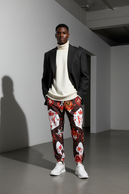 Men's 310GSM All-Over Print Joggers – Heavyweight Cotton | MUNSIEUR