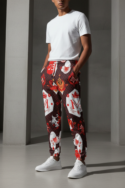 Men's 310GSM All-Over Print Joggers – Heavyweight Cotton | MUNSIEUR
