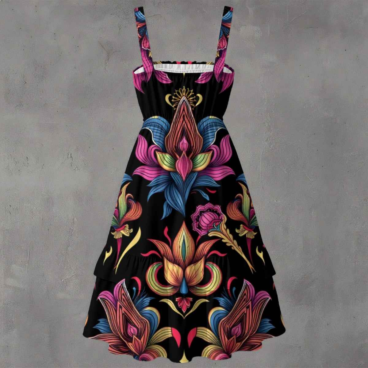 MUNSIEUR Women‘s Ruffle Hem Dress