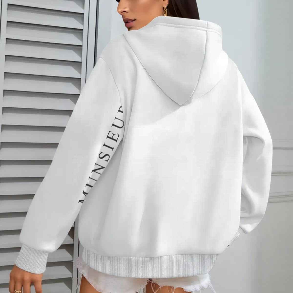 MUNSIEUR Women's Halloween Collection Oversize Sweater With Fleece without front pocket