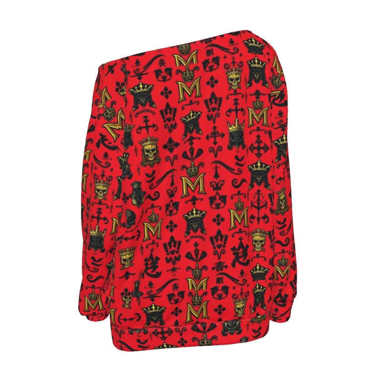 MUNSIEUR All-Over Print Women's Off-Shoulder Sweatshirt