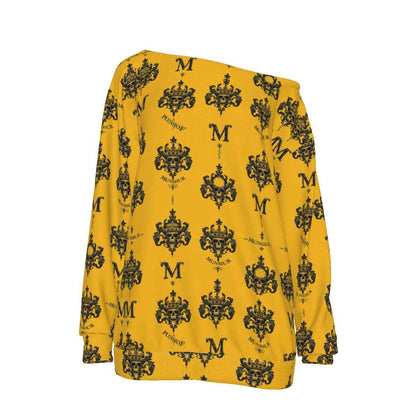 All-Over Print Women's Off-Shoulder Sweatshirt