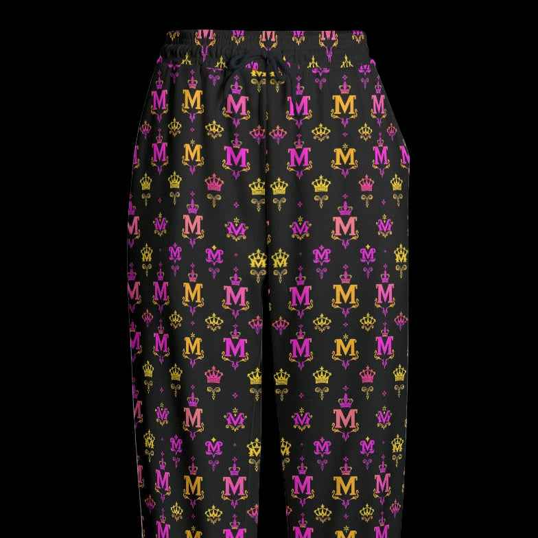 Women's Pants MUNSIEUR All-Over Print Knitted Fleece "Barbie"