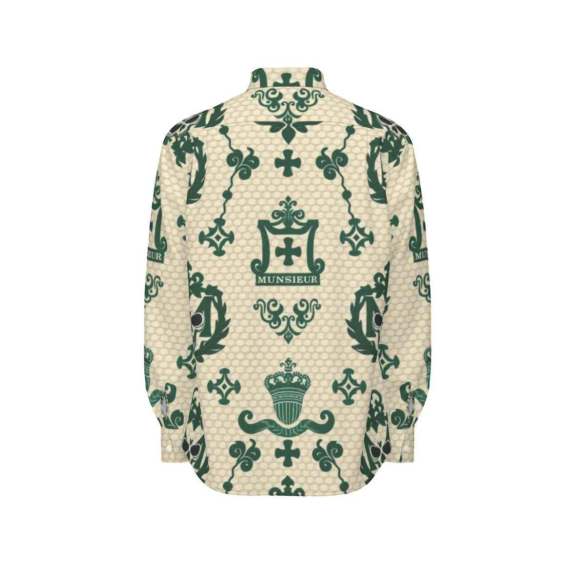All-Over Print Men's Long Sleeve Shirt | 115GSM Cotton poplin