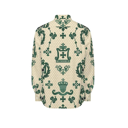 All-Over Print Men's Long Sleeve Shirt | 115GSM Cotton poplin