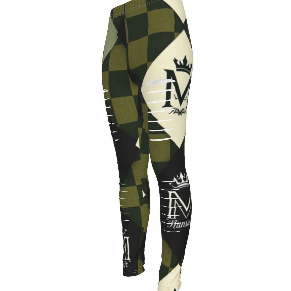 All-Over Print Women's Ripped Leggings