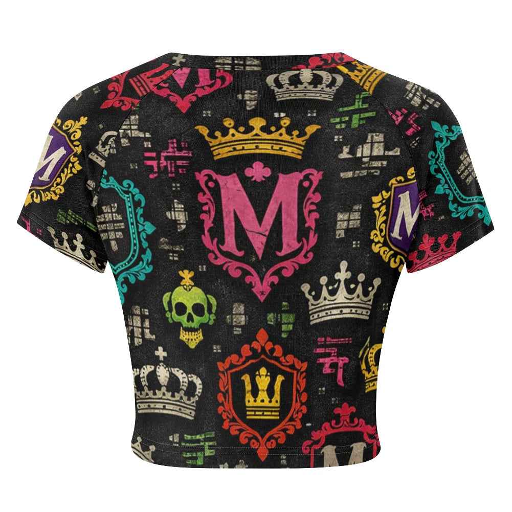 Tight cropped navel-baring T-shirt