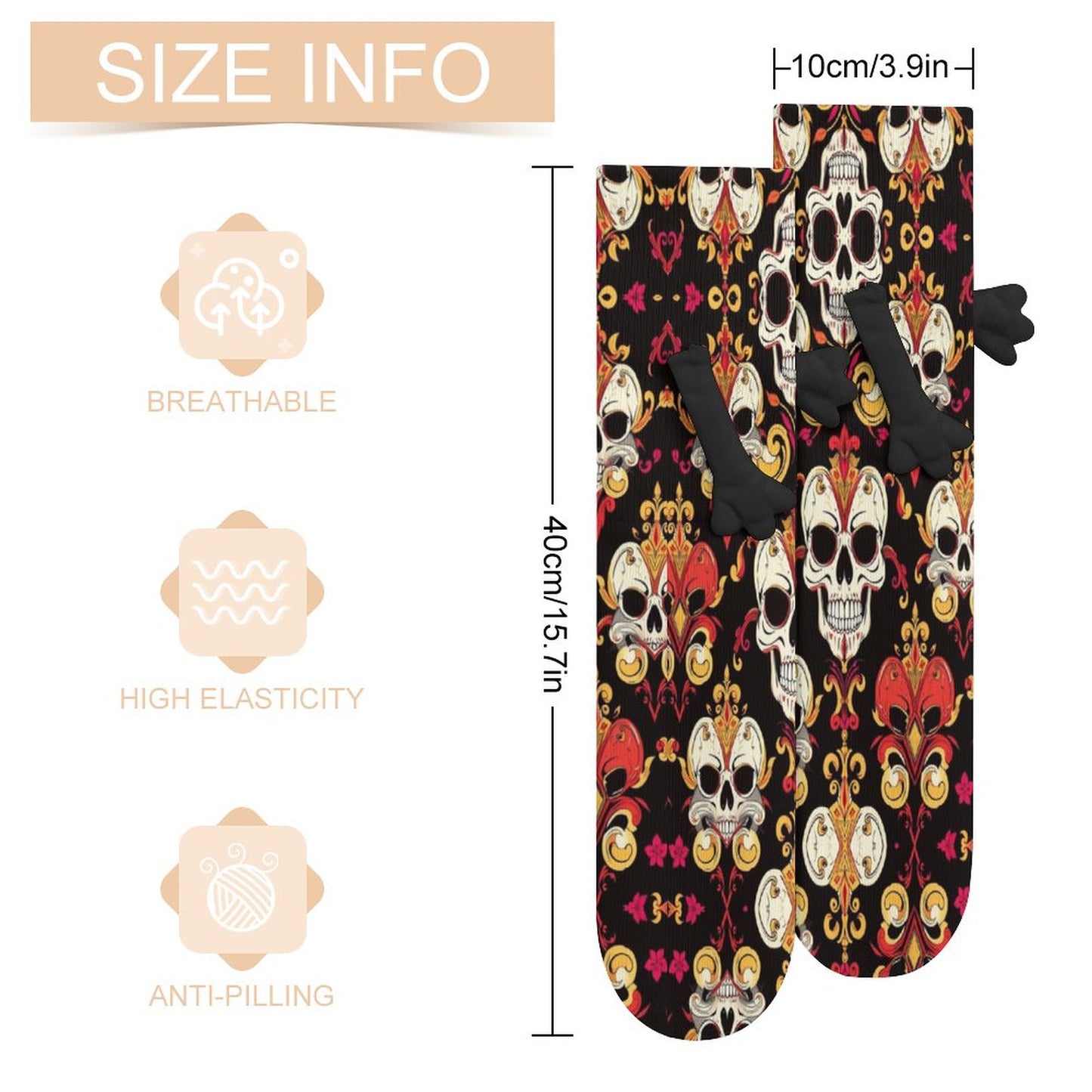 Munsieur Design Buddy Socks Magnetic Holding Hands Funny Socks accessories