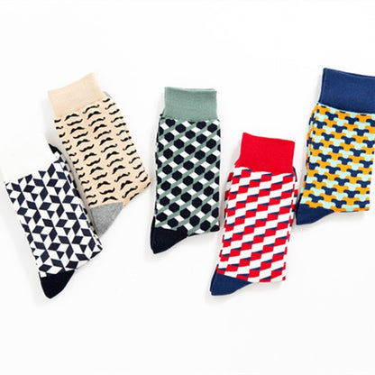 Men's Casual Mid-calf Casual Cotton Socks - Munsieur