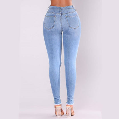 Seluar Jeans Koyak Wanita Baharu yang Selesa