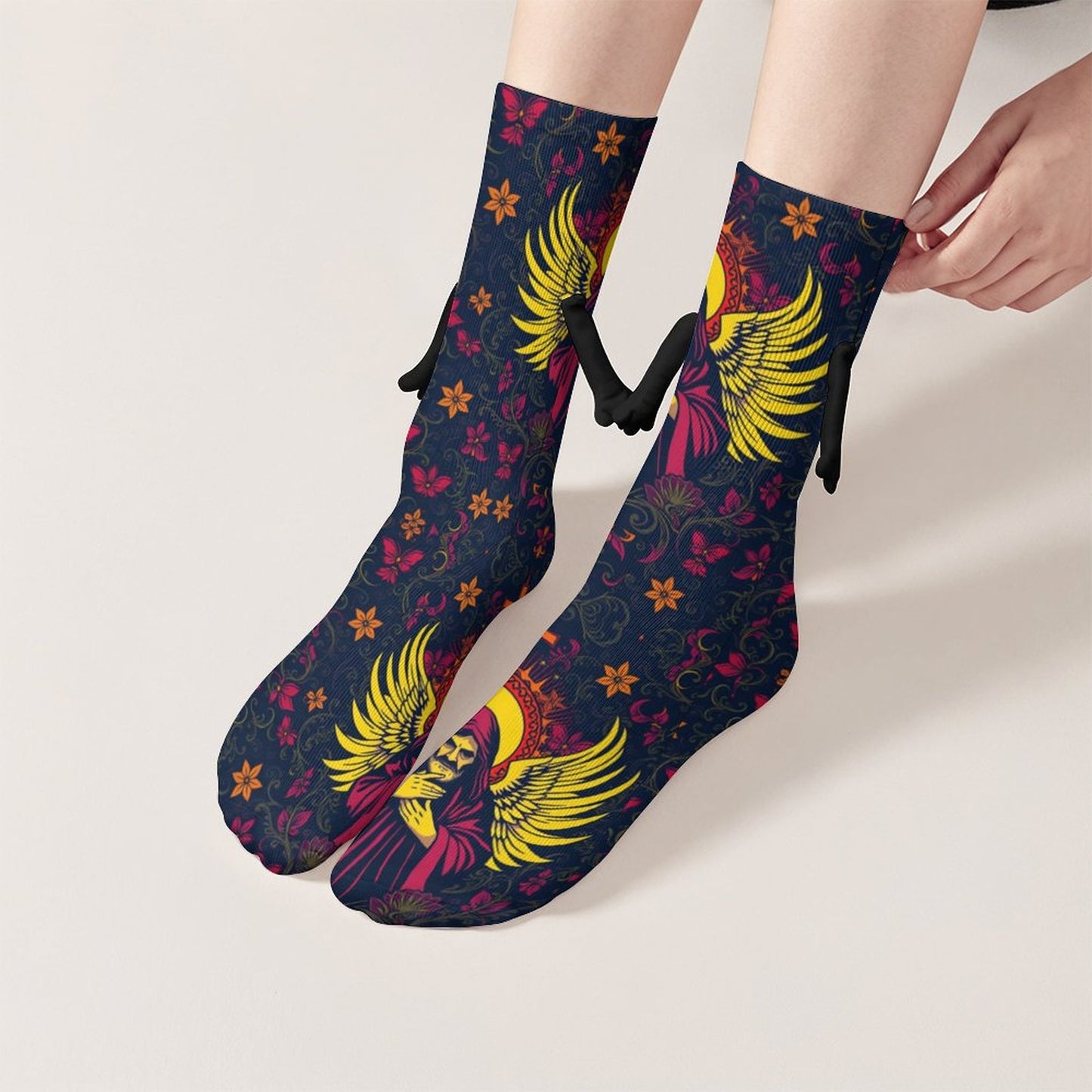 Munsieur Design Buddy Socks Magnetic Holding Hands Funny Socks accessories
