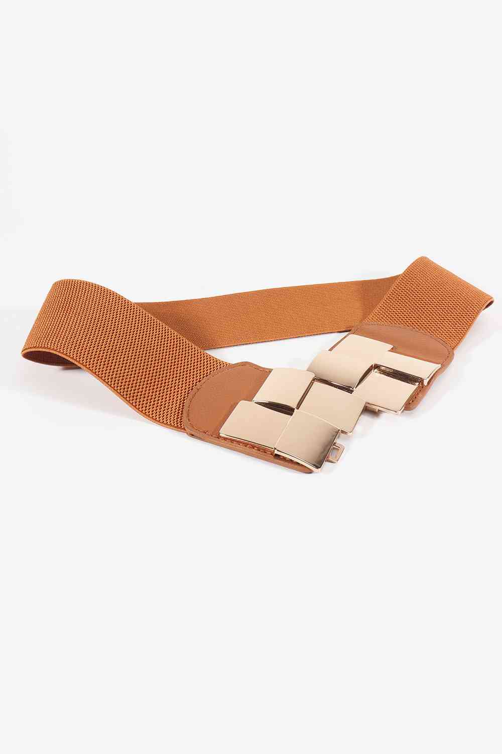 Geometric Buckle Elastic Wide Belt - Munsieur