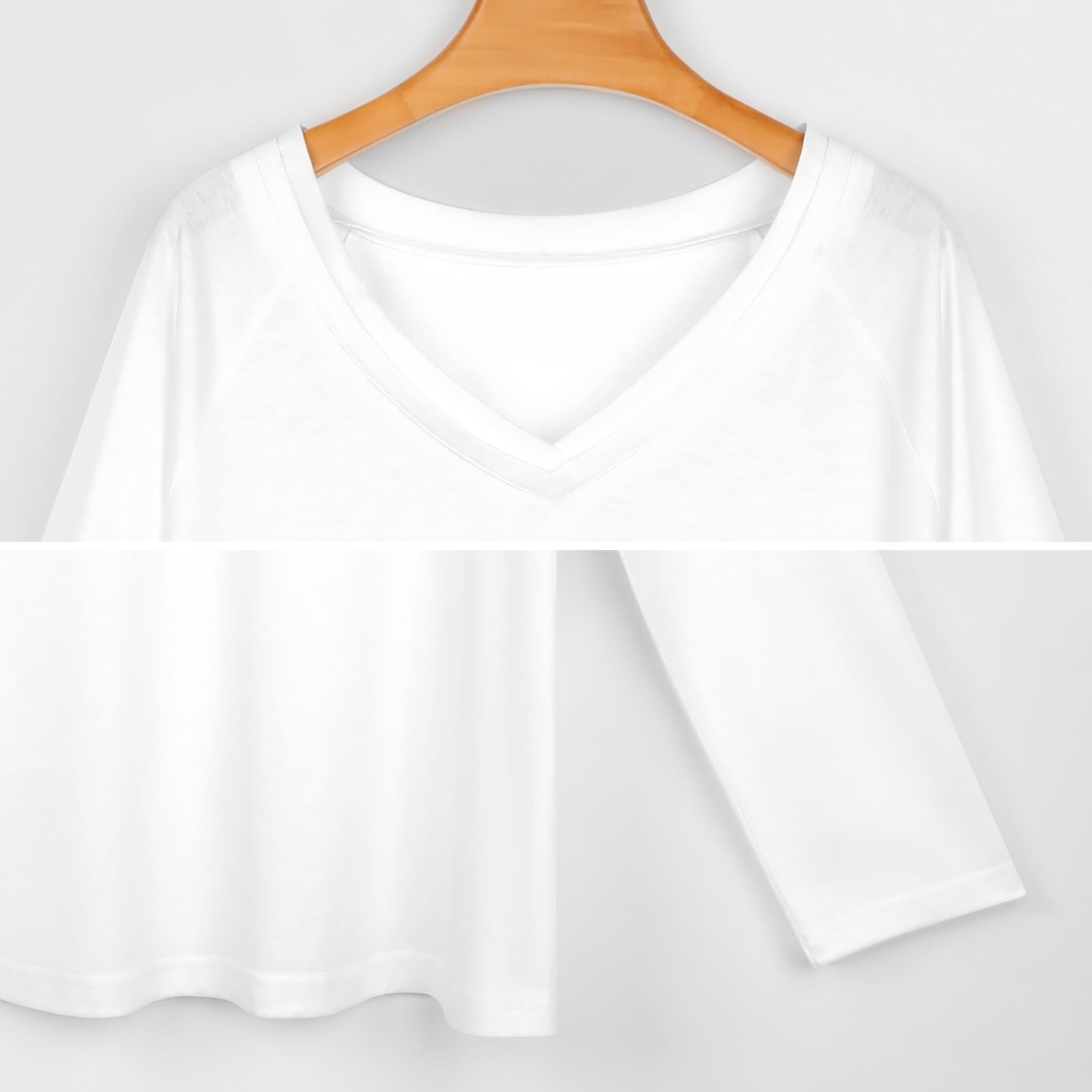Munsieur Be Bold, Be Chic in Munsieur Premium V-neck Loose Long Sleeve T-shirt Women’s T-Shirts! - Munsieur