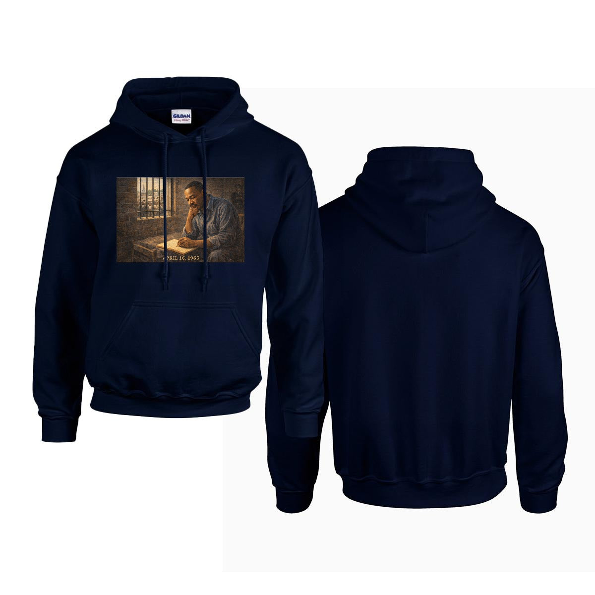 Men's MLK Hoodie "The Incarceration" - USA Printed Double Sided