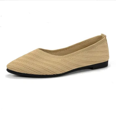 Mesh Point Toe Solid Color Slip-Ons - Munsieur