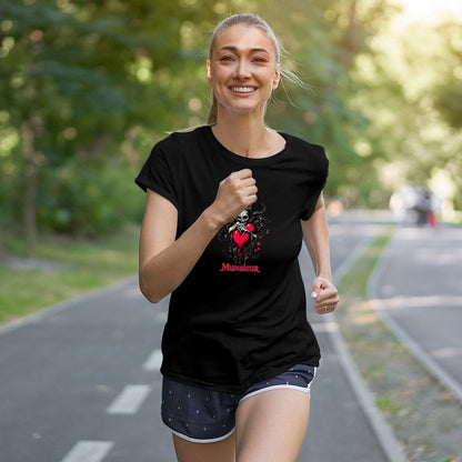 Munsieur Women's T-shirt "Queen" Bleeding Collection for Valentine's Day Embroidered