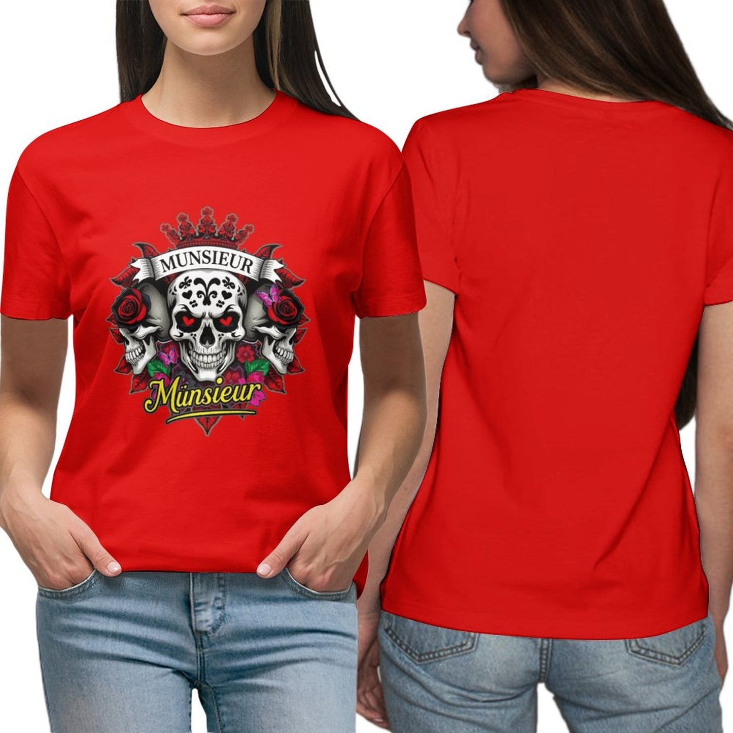 Munsieur Women's Custom T-Shirt "Clownie" Graphic T-shirts for Women