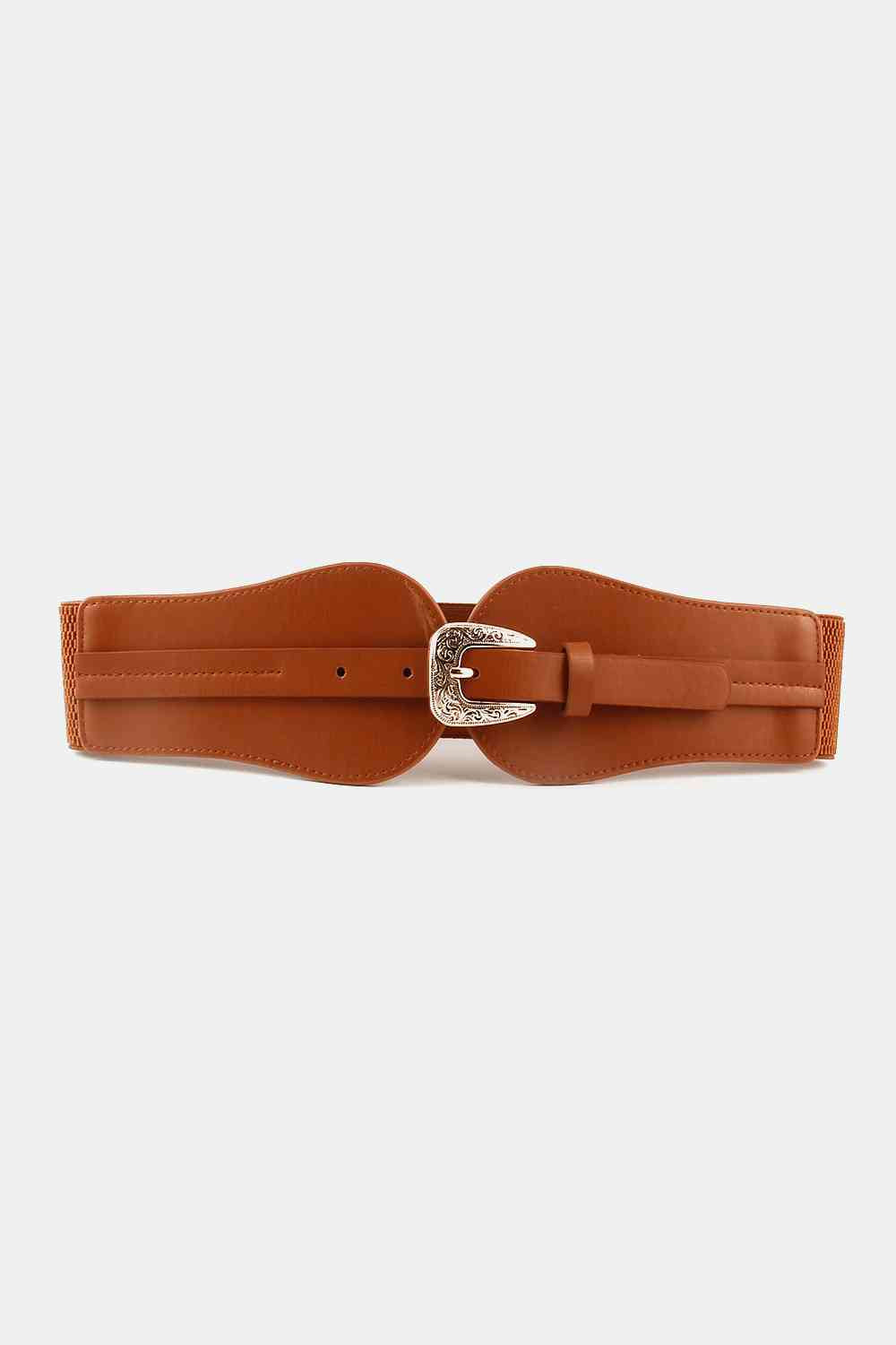 Wide Elastic Belt with Alloy Buckle - Munsieur
