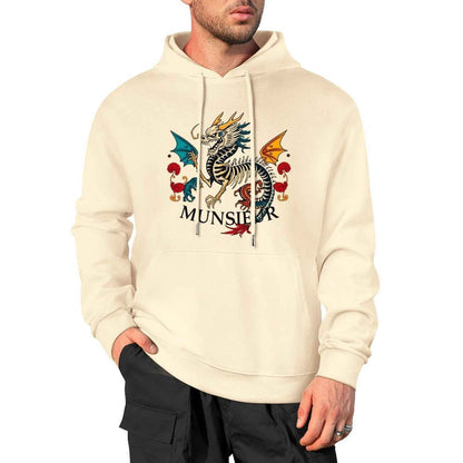 Munsieur Inferno Crest: Dragon Hoodie for Men - Munsieur