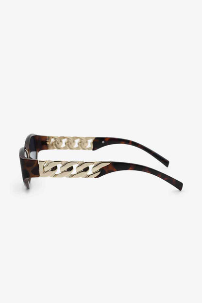 Chain Detail Temple Cat Eye Sunglasses - Munsieur