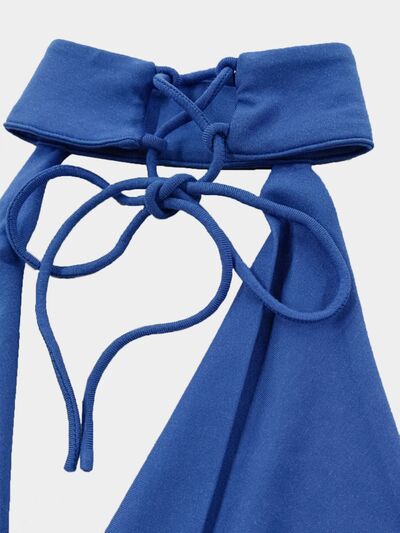 Backless Lace Up Back Sleeveless Maxi Dress - Munsieur