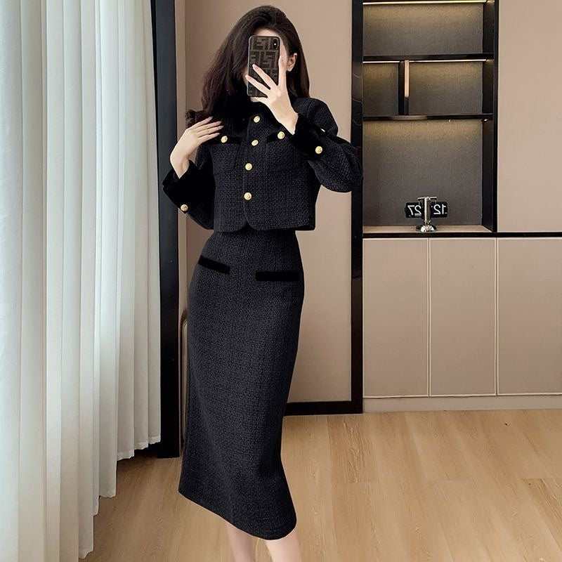 Women's French Style High-grade Tweed Chanel's Style Skirt Set - Munsieur