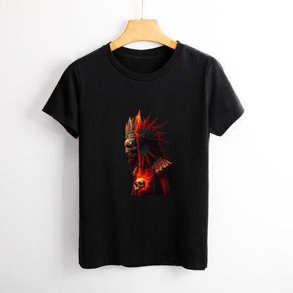 Lost Tribe of Munsieur T-Shirts for Women "Chief Kicka"  (High Definition & Front Printing)