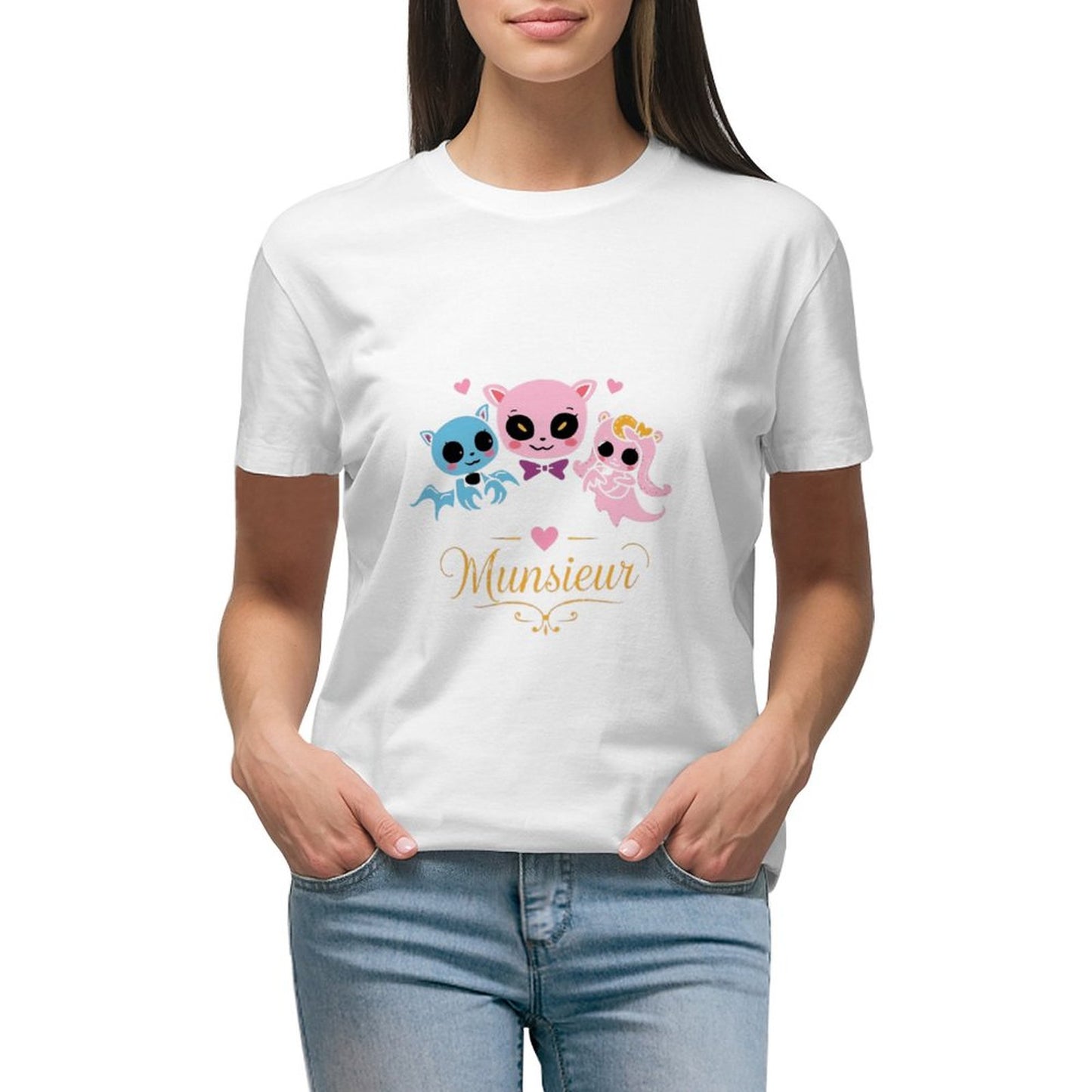 Women's Munsieur T-shirt Valentine's Day Collection "Vampire Friends" Designer Streetwear for Her