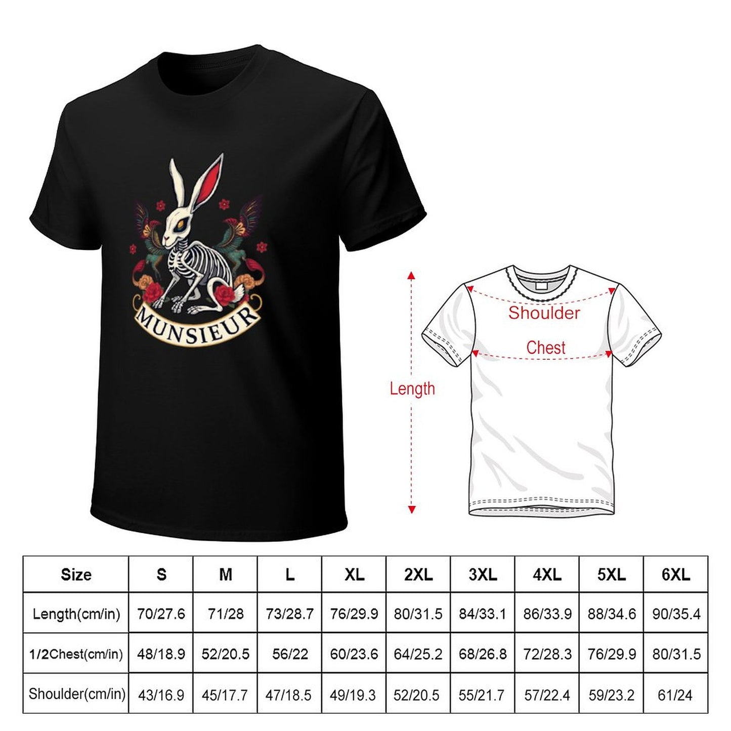 Munsieur Brand Tee "Rabbit FuFu" Streetwear Design Stylish Tee for Men